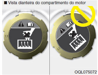 Verificar o nível do líquido de refrigeração