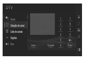 Selecionar um canal de TV