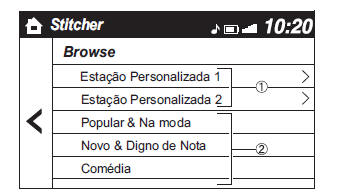 Sistema de Áudio [Tipo B (ecrã tátil)]