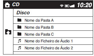 Sistema de Áudio [Tipo B (ecrã tátil)]