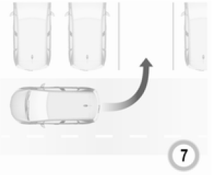 Entrada num lugar de estacionamento perpendicular